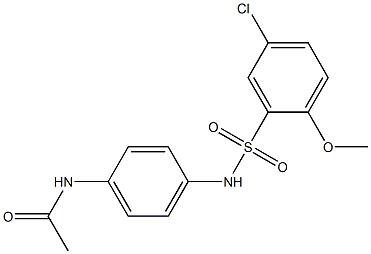 N-[4-[(5-chloro-2-methoxyphenyl)sulfonylamino]phenyl]acetamide Struktur