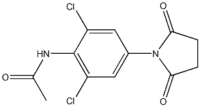 N-[2,6-dichloro-4-(2,5-dioxopyrrolidin-1-yl)phenyl]acetamide Struktur