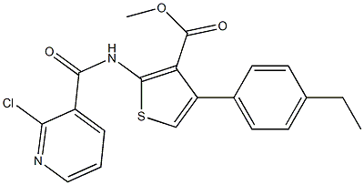 methyl 2-[(2-chloropyridine-3-carbonyl)amino]-4-(4-ethylphenyl)thiophene-3-carboxylate Struktur