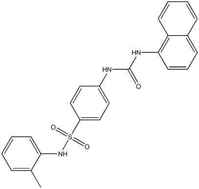 1-[4-[(2-methylphenyl)sulfamoyl]phenyl]-3-naphthalen-1-ylurea Struktur