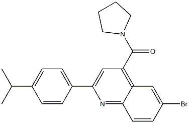 [6-bromo-2-(4-propan-2-ylphenyl)quinolin-4-yl]-pyrrolidin-1-ylmethanone Struktur