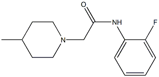 N-(2-fluorophenyl)-2-(4-methylpiperidin-1-yl)acetamide Struktur