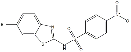 N-(6-bromo-1,3-benzothiazol-2-yl)-4-nitrobenzenesulfonamide Struktur