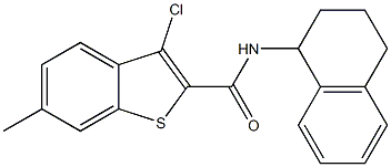 3-chloro-6-methyl-N-(1,2,3,4-tetrahydronaphthalen-1-yl)-1-benzothiophene-2-carboxamide Structure