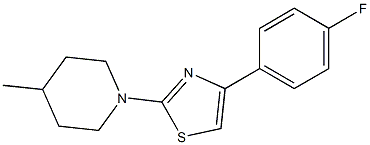 4-(4-fluorophenyl)-2-(4-methylpiperidin-1-yl)-1,3-thiazole Struktur