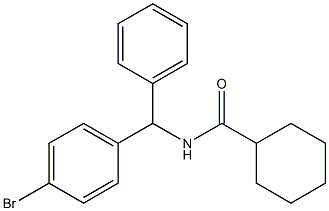 N-[(4-bromophenyl)-phenylmethyl]cyclohexanecarboxamide Struktur