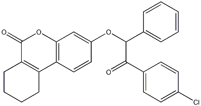 3-[2-(4-chlorophenyl)-2-oxo-1-phenylethoxy]-7,8,9,10-tetrahydrobenzo[c]chromen-6-one Struktur