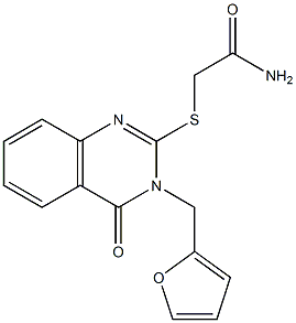 2-[3-(furan-2-ylmethyl)-4-oxoquinazolin-2-yl]sulfanylacetamide Struktur