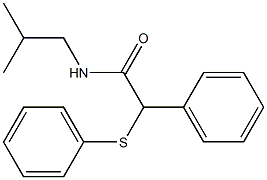 N-(2-methylpropyl)-2-phenyl-2-phenylsulfanylacetamide Struktur