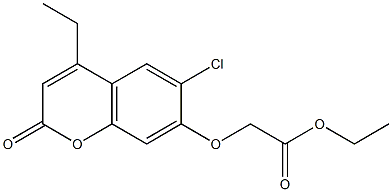 ethyl 2-(6-chloro-4-ethyl-2-oxochromen-7-yl)oxyacetate Struktur