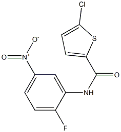 5-chloro-N-(2-fluoro-5-nitrophenyl)thiophene-2-carboxamide Struktur