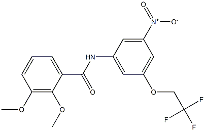 2,3-dimethoxy-N-[3-nitro-5-(2,2,2-trifluoroethoxy)phenyl]benzamide Struktur