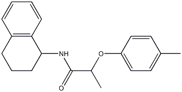 2-(4-methylphenoxy)-N-(1,2,3,4-tetrahydronaphthalen-1-yl)propanamide Struktur