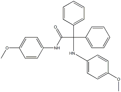 2-(4-methoxyanilino)-N-(4-methoxyphenyl)-2,2-diphenylacetamide Struktur