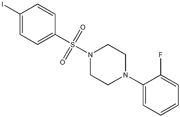 1-(2-fluorophenyl)-4-(4-iodophenyl)sulfonylpiperazine Struktur