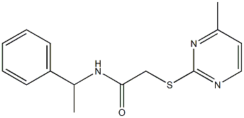 2-(4-methylpyrimidin-2-yl)sulfanyl-N-(1-phenylethyl)acetamide Struktur