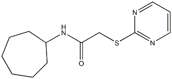 N-cycloheptyl-2-pyrimidin-2-ylsulfanylacetamide Struktur