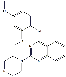 N-(2,4-dimethoxyphenyl)-2-piperazin-1-ylquinazolin-4-amine Struktur