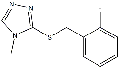 3-[(2-fluorophenyl)methylsulfanyl]-4-methyl-1,2,4-triazole Struktur