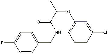 2-(3-chlorophenoxy)-N-[(4-fluorophenyl)methyl]propanamide Struktur