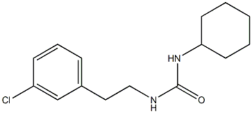 1-[2-(3-chlorophenyl)ethyl]-3-cyclohexylurea Struktur