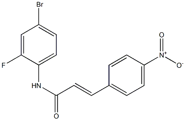 (E)-N-(4-bromo-2-fluorophenyl)-3-(4-nitrophenyl)prop-2-enamide Struktur