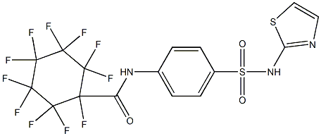 1,2,2,3,3,4,4,5,5,6,6-undecafluoro-N-[4-(1,3-thiazol-2-ylsulfamoyl)phenyl]cyclohexane-1-carboxamide Struktur