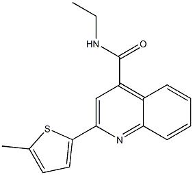 N-ethyl-2-(5-methylthiophen-2-yl)quinoline-4-carboxamide Struktur