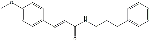 (E)-3-(4-methoxyphenyl)-N-(3-phenylpropyl)prop-2-enamide Struktur