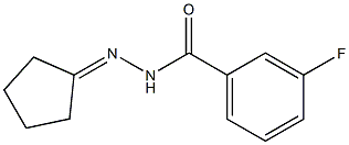 N-(cyclopentylideneamino)-3-fluorobenzamide Struktur