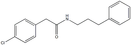 2-(4-chlorophenyl)-N-(3-phenylpropyl)acetamide Struktur