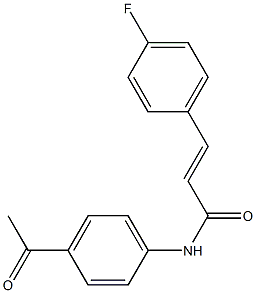 (E)-N-(4-acetylphenyl)-3-(4-fluorophenyl)prop-2-enamide Struktur