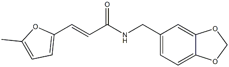 (E)-N-(1,3-benzodioxol-5-ylmethyl)-3-(5-methylfuran-2-yl)prop-2-enamide Struktur