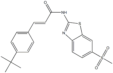 (E)-3-(4-tert-butylphenyl)-N-(6-methylsulfonyl-1,3-benzothiazol-2-yl)prop-2-enamide Struktur