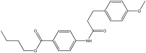 butyl 4-[3-(4-methoxyphenyl)propanoylamino]benzoate Struktur