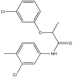 N-(3-chloro-4-methylphenyl)-2-(3-chlorophenoxy)propanamide Struktur