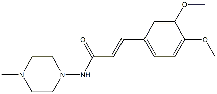 (E)-3-(3,4-dimethoxyphenyl)-N-(4-methylpiperazin-1-yl)prop-2-enamide Struktur