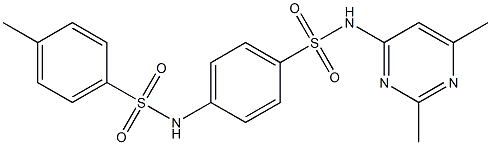 N-[4-[(2,6-dimethylpyrimidin-4-yl)sulfamoyl]phenyl]-4-methylbenzenesulfonamide Struktur