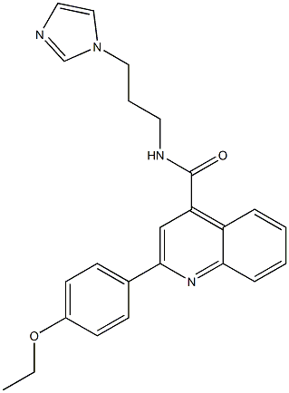 2-(4-ethoxyphenyl)-N-(3-imidazol-1-ylpropyl)quinoline-4-carboxamide Struktur