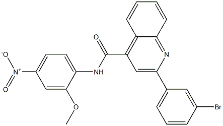 2-(3-bromophenyl)-N-(2-methoxy-4-nitrophenyl)quinoline-4-carboxamide Struktur