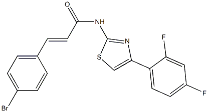 (E)-3-(4-bromophenyl)-N-[4-(2,4-difluorophenyl)-1,3-thiazol-2-yl]prop-2-enamide Struktur