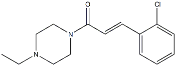 (E)-3-(2-chlorophenyl)-1-(4-ethylpiperazin-1-yl)prop-2-en-1-one Struktur