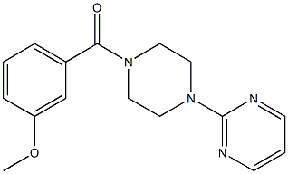 (3-methoxyphenyl)-(4-pyrimidin-2-ylpiperazin-1-yl)methanone Struktur