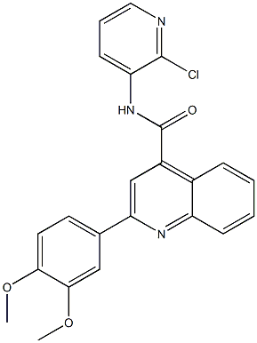 N-(2-chloropyridin-3-yl)-2-(3,4-dimethoxyphenyl)quinoline-4-carboxamide Struktur