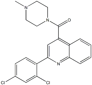 [2-(2,4-dichlorophenyl)quinolin-4-yl]-(4-methylpiperazin-1-yl)methanone Struktur