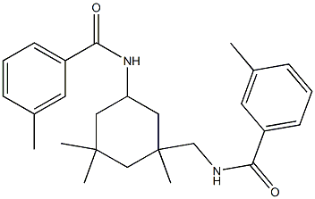 3-methyl-N-[[1,3,3-trimethyl-5-[(3-methylbenzoyl)amino]cyclohexyl]methyl]benzamide Struktur