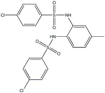 4-chloro-N-[2-[(4-chlorophenyl)sulfonylamino]-4-methylphenyl]benzenesulfonamide Struktur