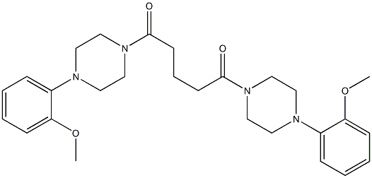 1,5-bis[4-(2-methoxyphenyl)piperazin-1-yl]pentane-1,5-dione Struktur