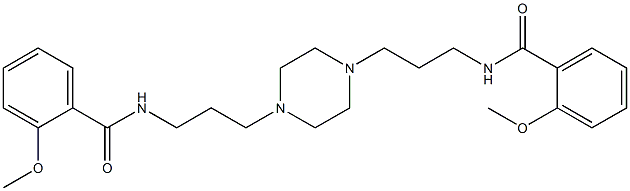 2-methoxy-N-[3-[4-[3-[(2-methoxybenzoyl)amino]propyl]piperazin-1-yl]propyl]benzamide Struktur