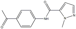 N-(4-acetylphenyl)-2-methylpyrazole-3-carboxamide Struktur